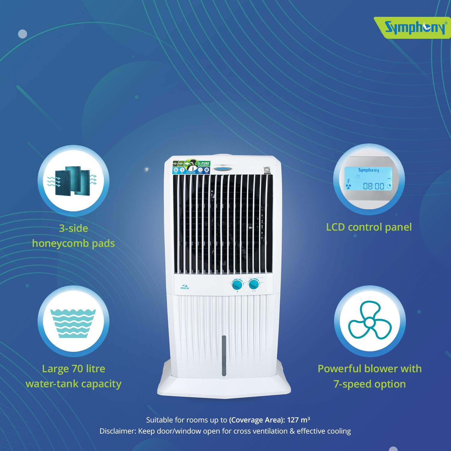 Symphony TowerBreeze 70XL Desert Air Purifier Cooler