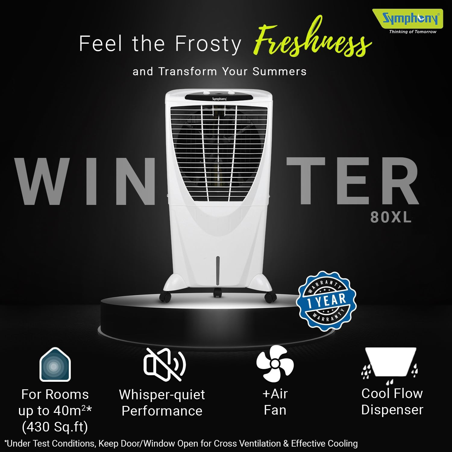 Symphony ChillPro 80XL Large Room Cooler