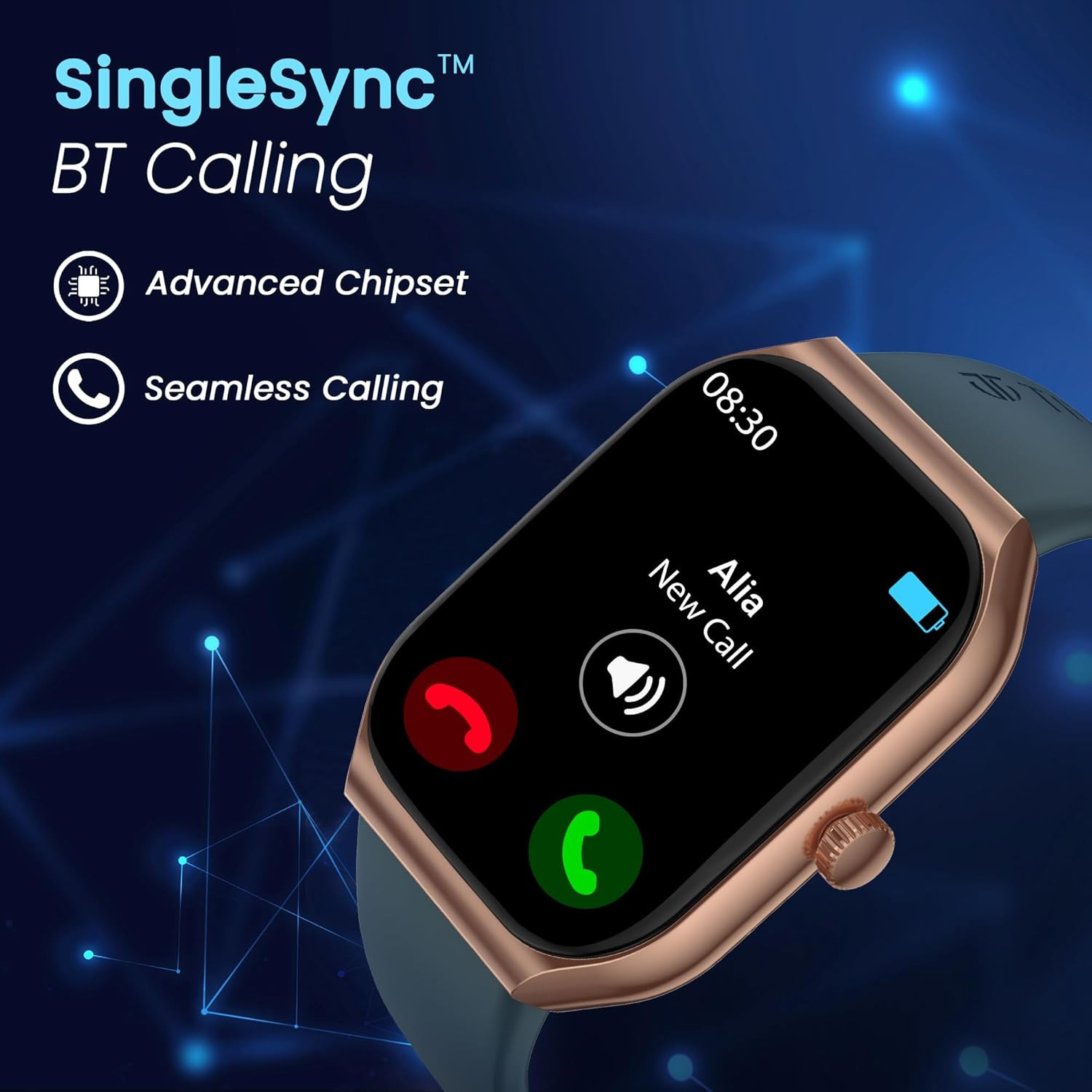 Titan Vertex Max Smartwatch  196 Super AMOLED Display  SingleSync BT Calling  NitroFast Charging  110 Sports Modes  200 Watchfaces  7-Day Battery Bronzed Copper
