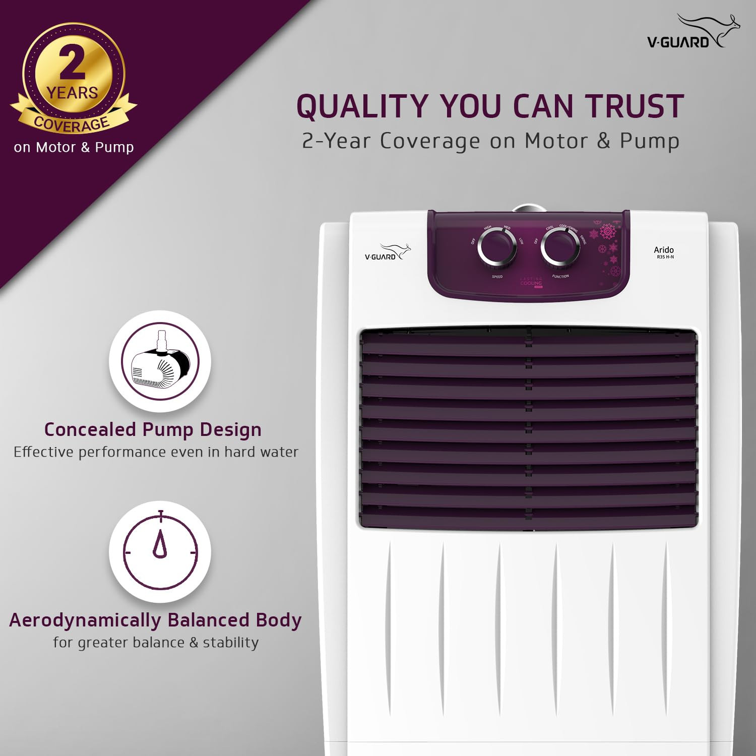 V-Guard BreezeSafe 35 Room Air Purity Cooler