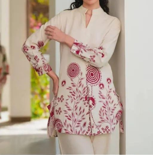 Off-White Rust Blossom Co-ord Set