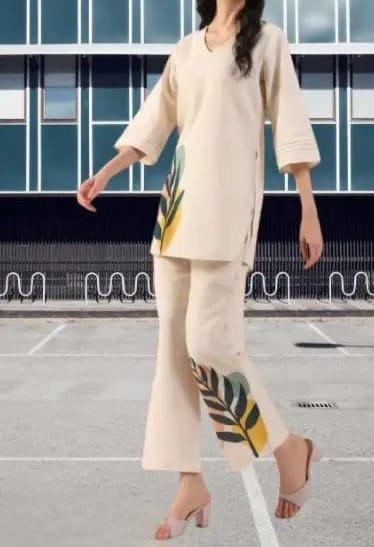 Off-White Floral Co-ord Set