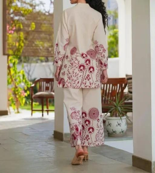 Off-White Rust Blossom Co-ord Set