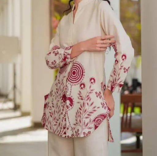 Off-White Rust Blossom Co-ord Set