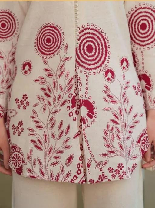 Off-White Rust Blossom Co-ord Set