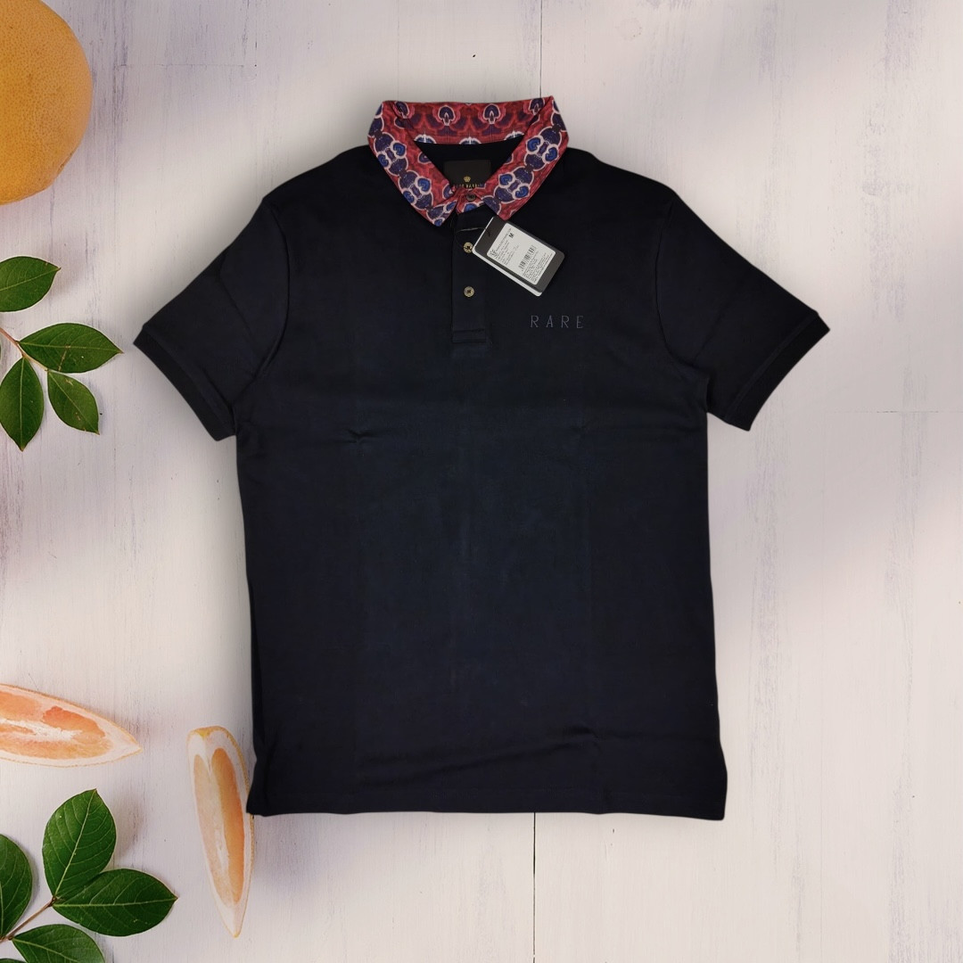 Rare Rabbit Navy blue Collar Print