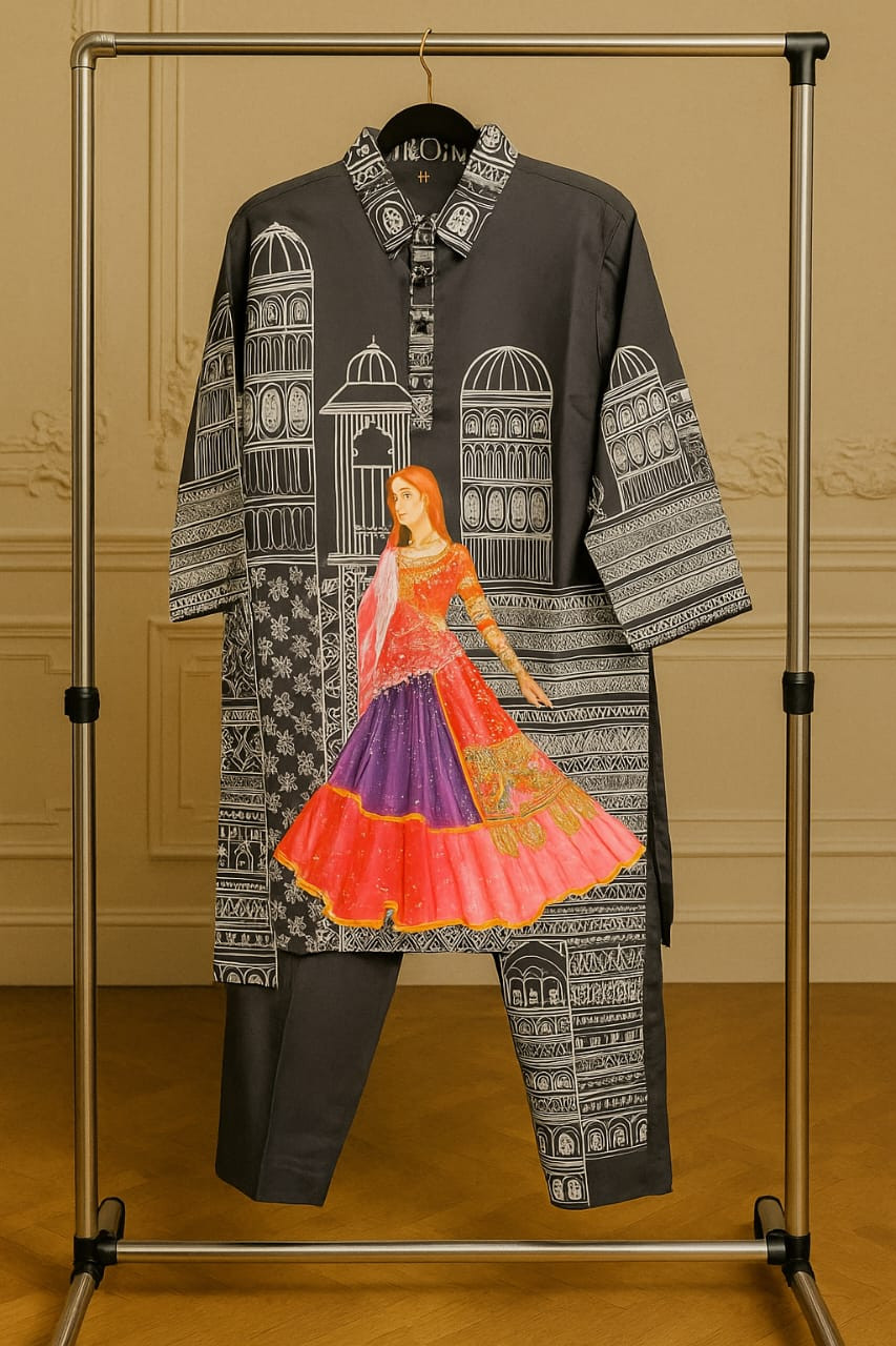 Black Printed Cotton Co-ord set