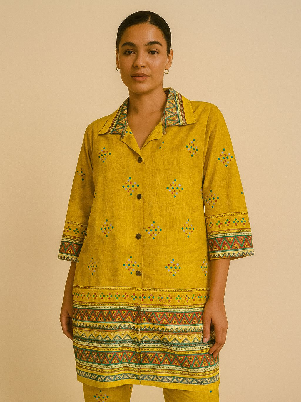Mughal Mustard Co-ord Ensemble