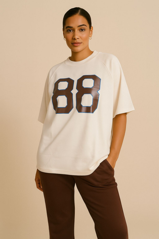 Image of IVORY-BROWN CO-ORD SET