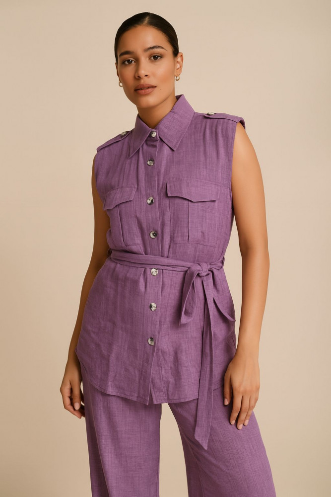 Image of Purple CO-ORD SET SLEEVELESS