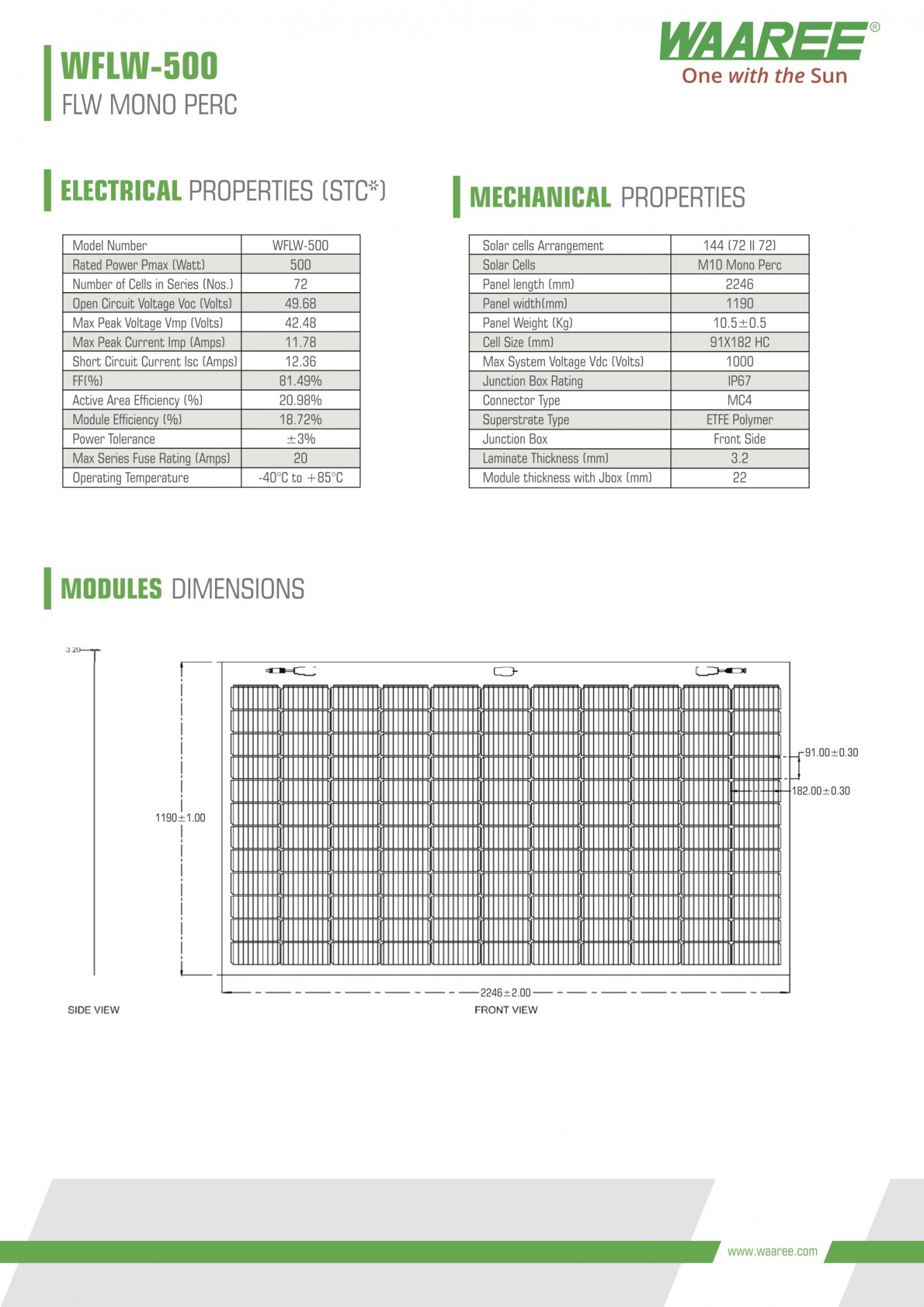 Solar Flexible Panel WFLW-500