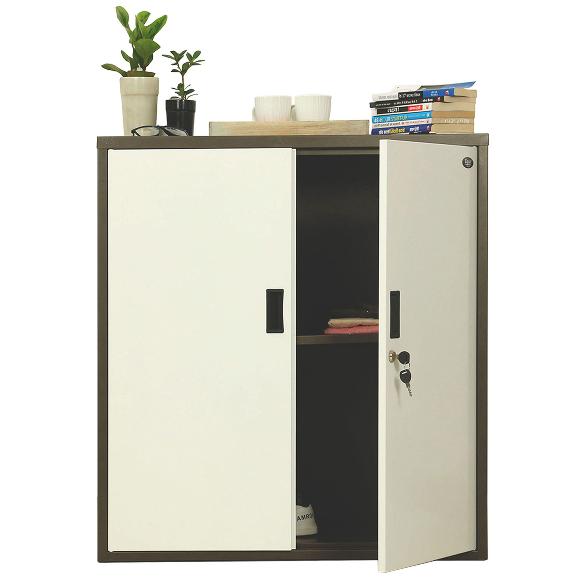 Steel almirah 2 door deals