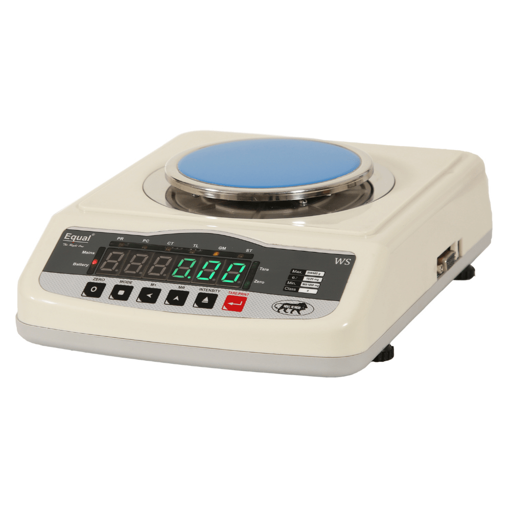 EQUAL Gold Scale Display Front Back With Windshield - 1000g 10mg