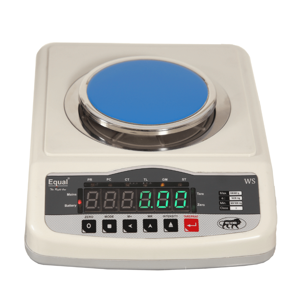 EQUAL Gold Scale Display Front Back With Windshield - 600g 10mg