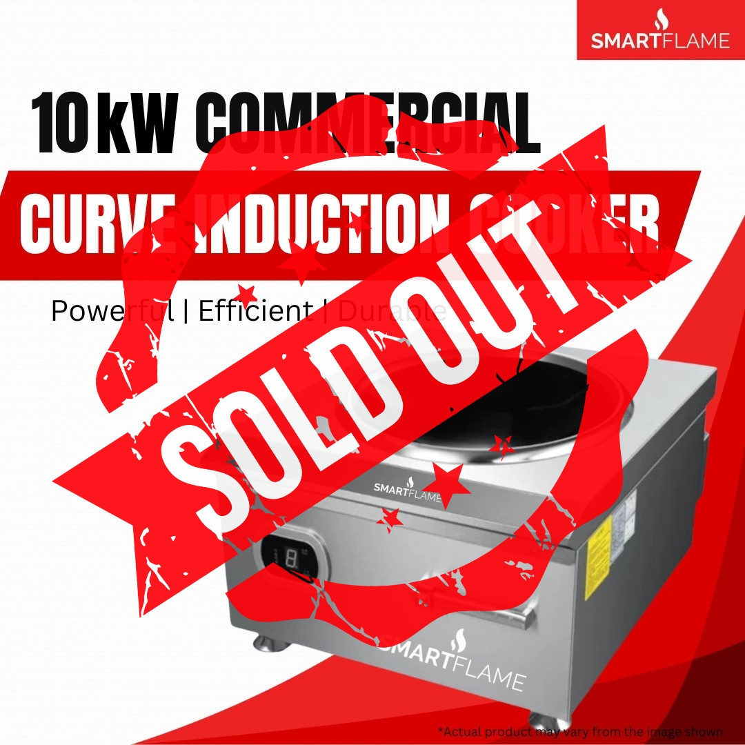 Smartflame 10 kW Commercial High Power Curve Induction Cooktop