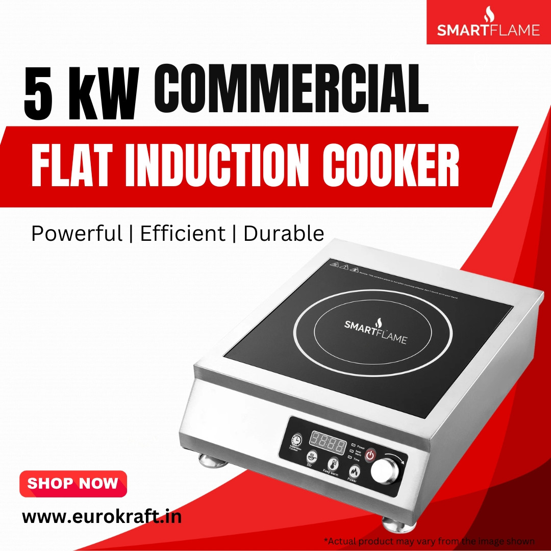 Smartflame 5 kW Commercial Induction Flat Base 5000 Watt Hot Plate Cooktop