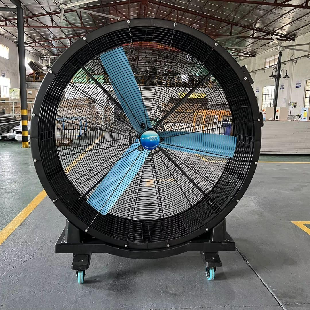 EUROKRAFT BLDC 60 Inch 3 Blade HVLS Mobile Drum Fan Gym Fan Floor Fan