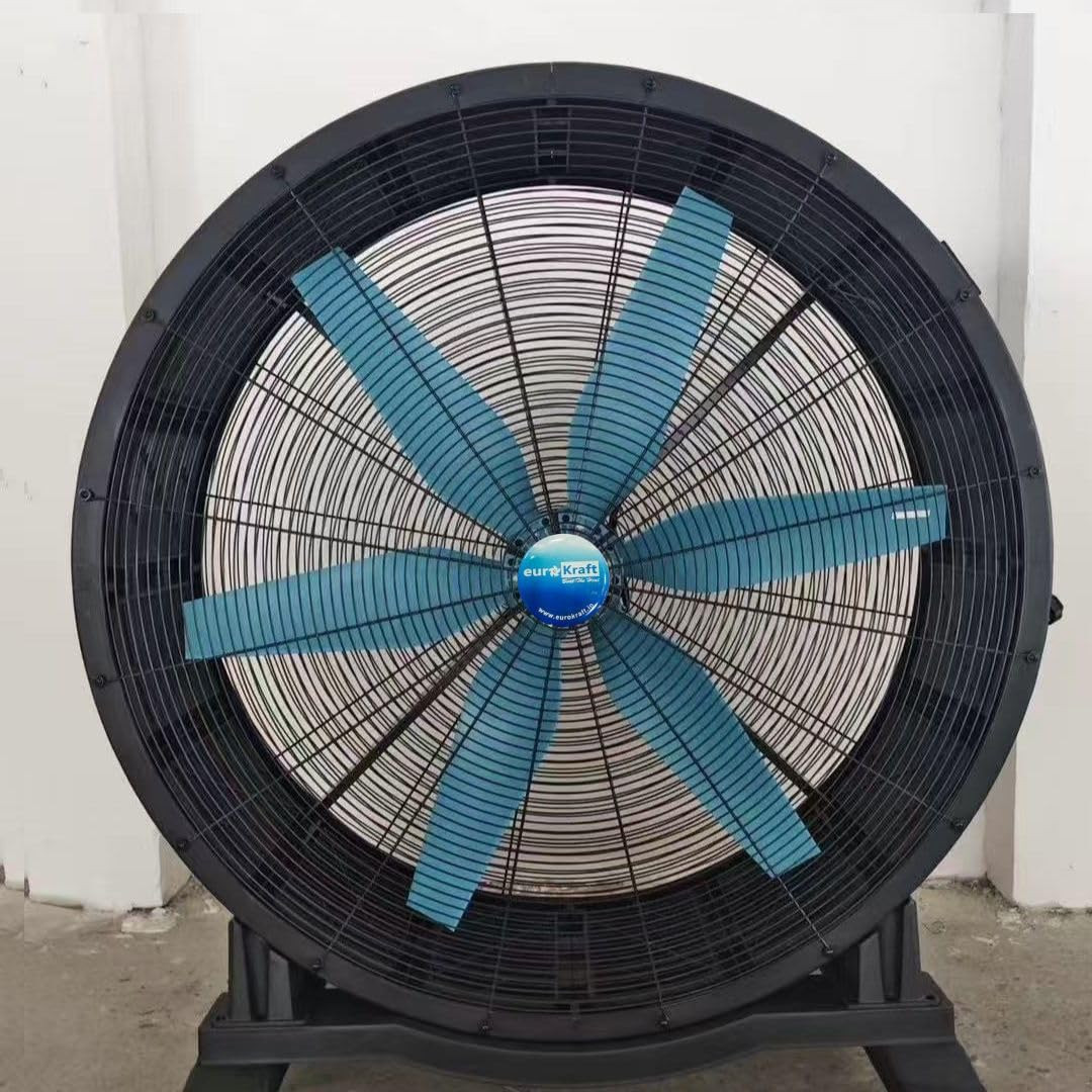 EUROKRAFT BLDC 48 Inch 6 Blade HVLS Mobile Drum Fan Gym Fan Floor Fan