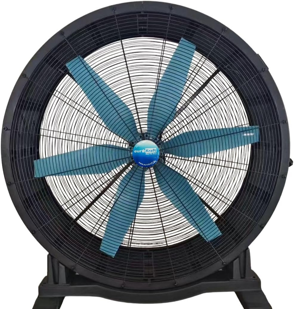 EUROKRAFT BLDC 48 Inch 6 Blade HVLS Mobile Drum Fan Gym Fan Floor Fan