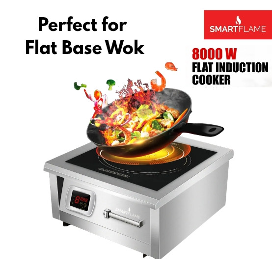 Smartflame 8000W Flat Commercial Induction Cooker