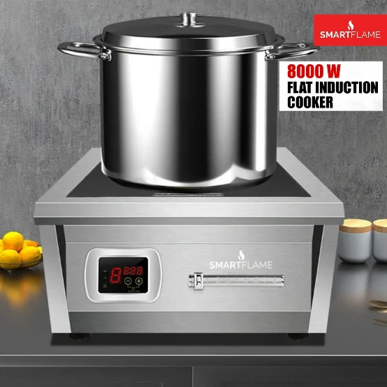 Smartflame 8000W Flat Commercial Induction Cooker
