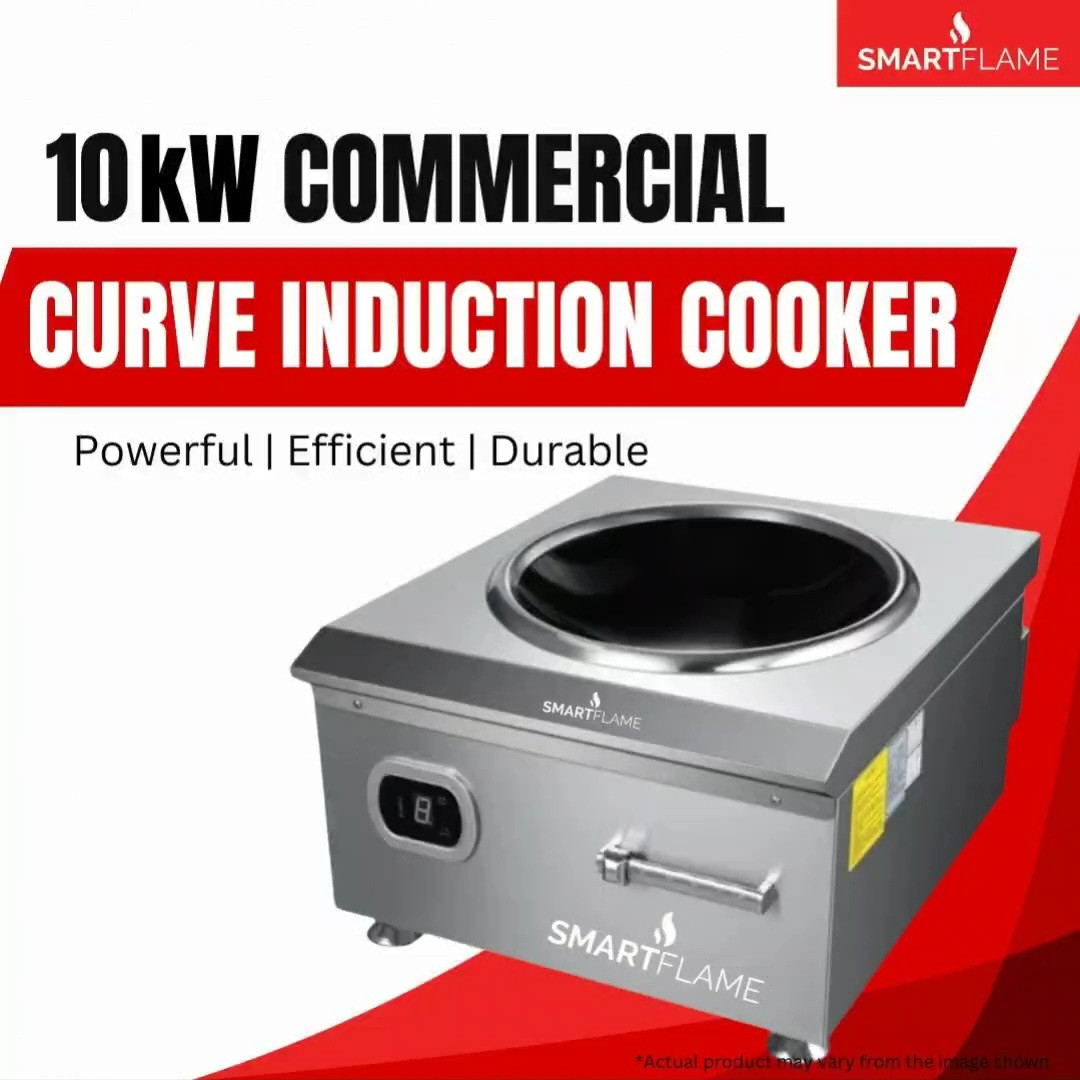 Smartflame 10 kW Commercial High Power Curve Induction Cooktop