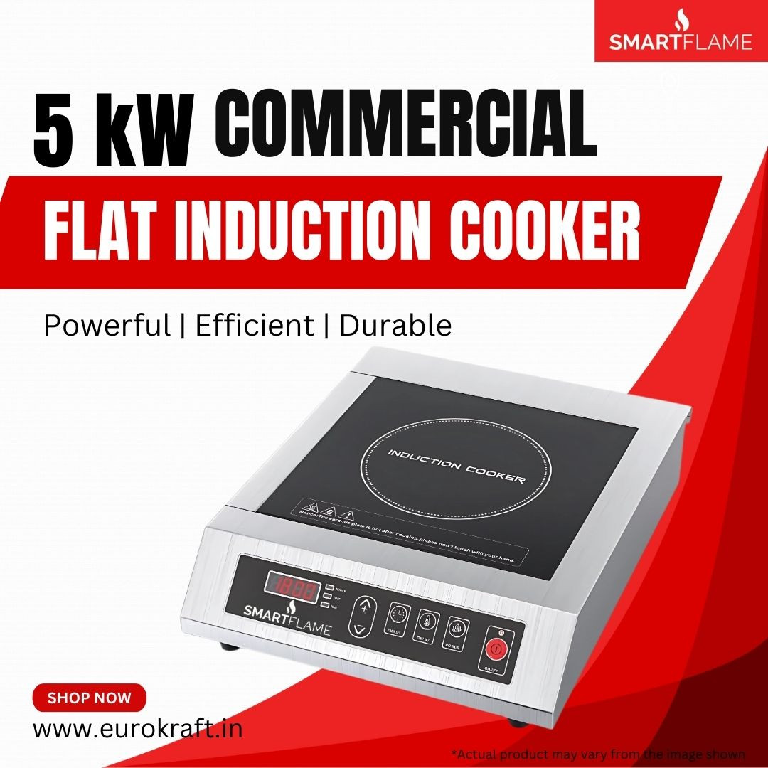 Smartflame 5 kW Commercial Induction Flat Base 5000 Watt Hot Plate Cooktop
