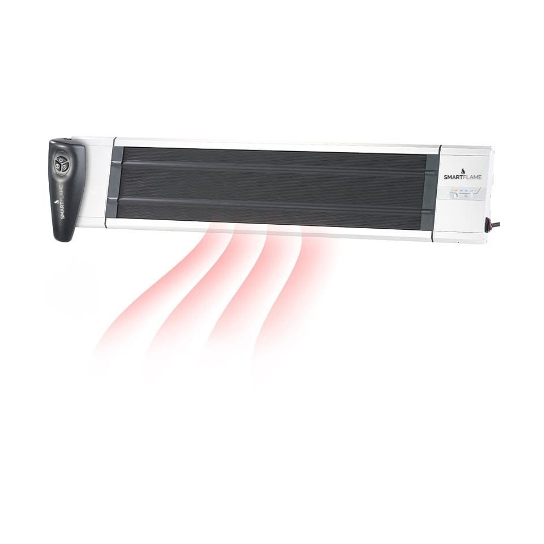 Smartflame Phoenix Wall Mounted Electric Patio Heater Silver