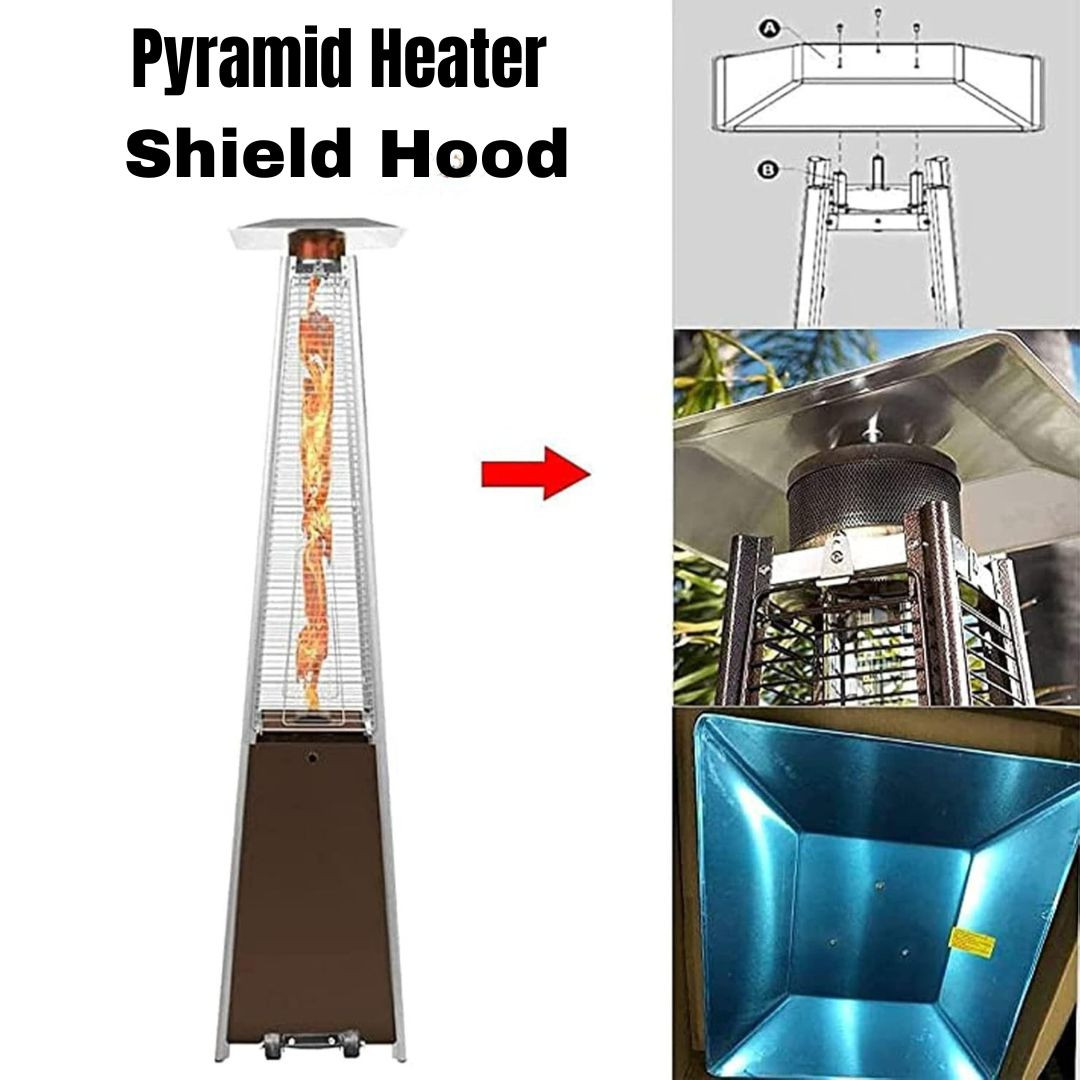 Pyramid Heater Reflector Shield Hood