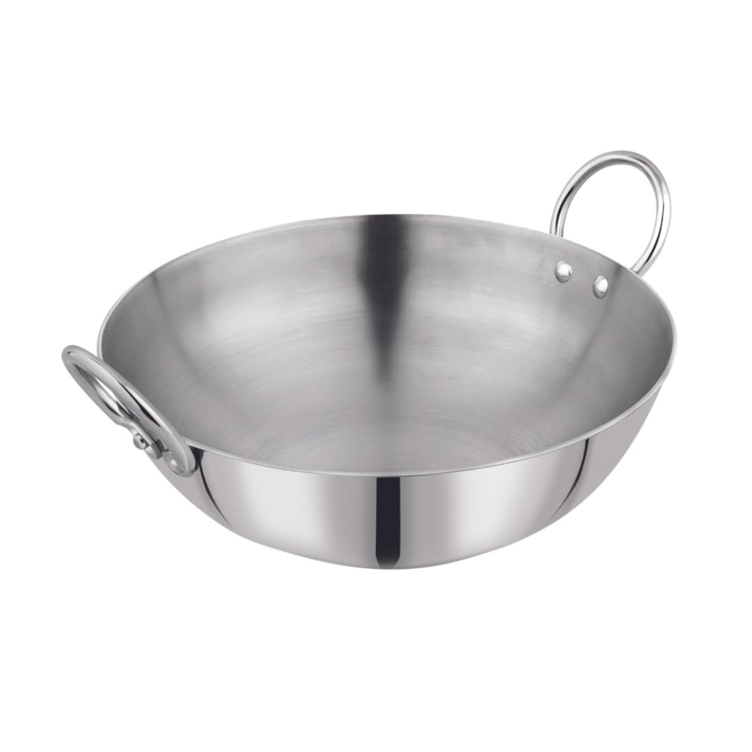 SMARTFLAME 18-Inch Stainless Steel 55 Kg Commercial Kadhai