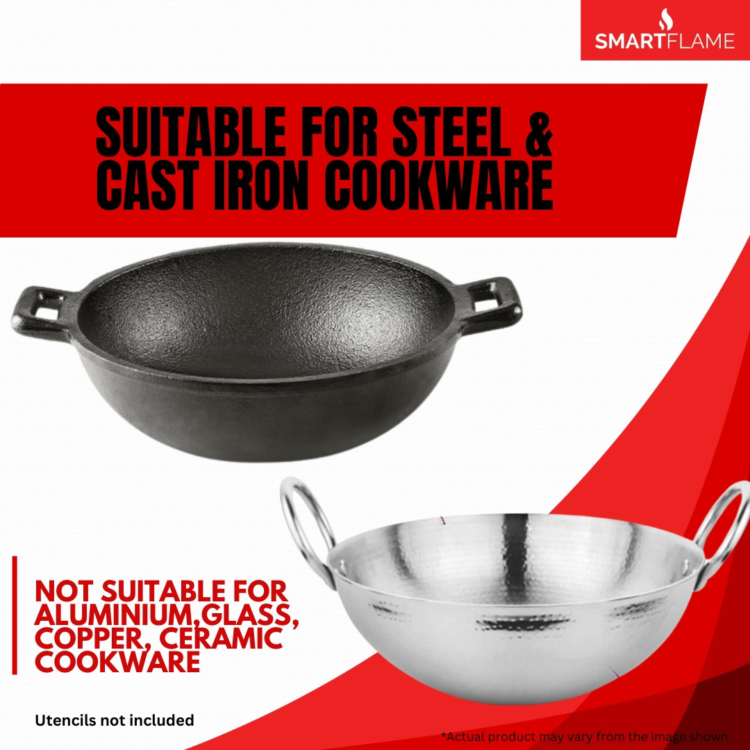 Smartflame 10 kW Commercial High Power Curve Induction Cooktop