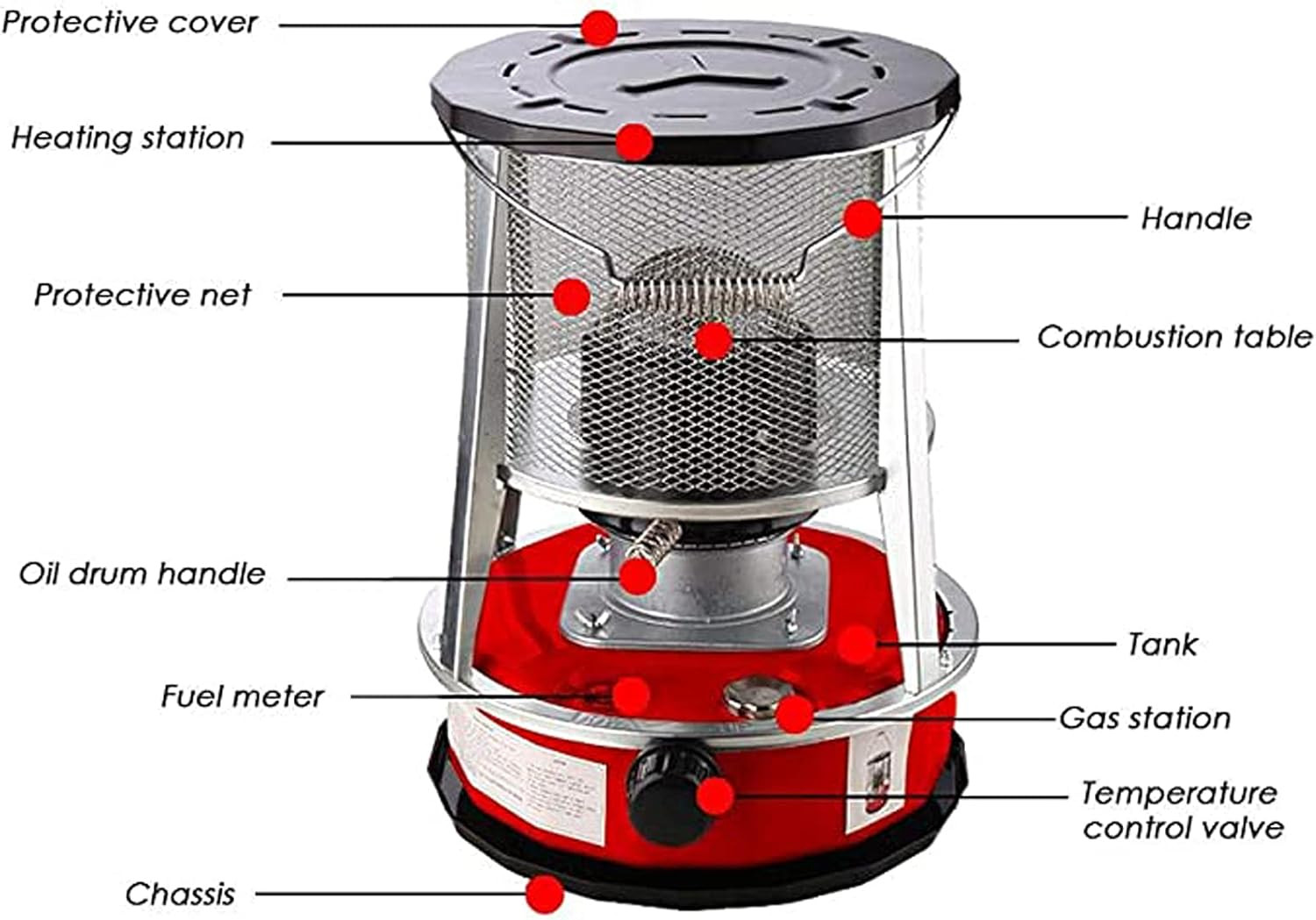 Smartflame Red Portable Kerosene Room Heater KSP-229