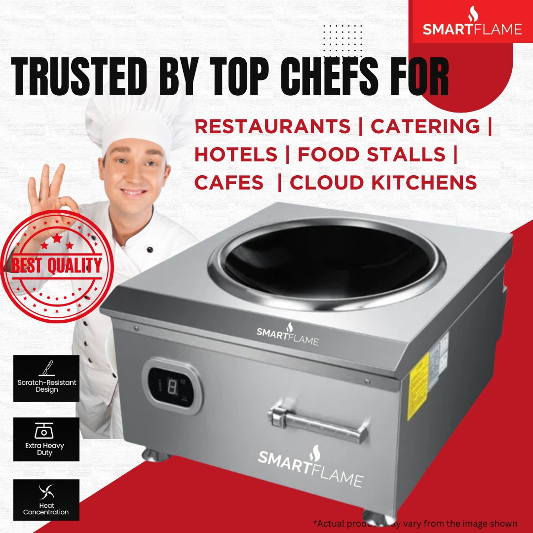 Smartflame 10 kW Commercial High Power Curve Induction Cooktop