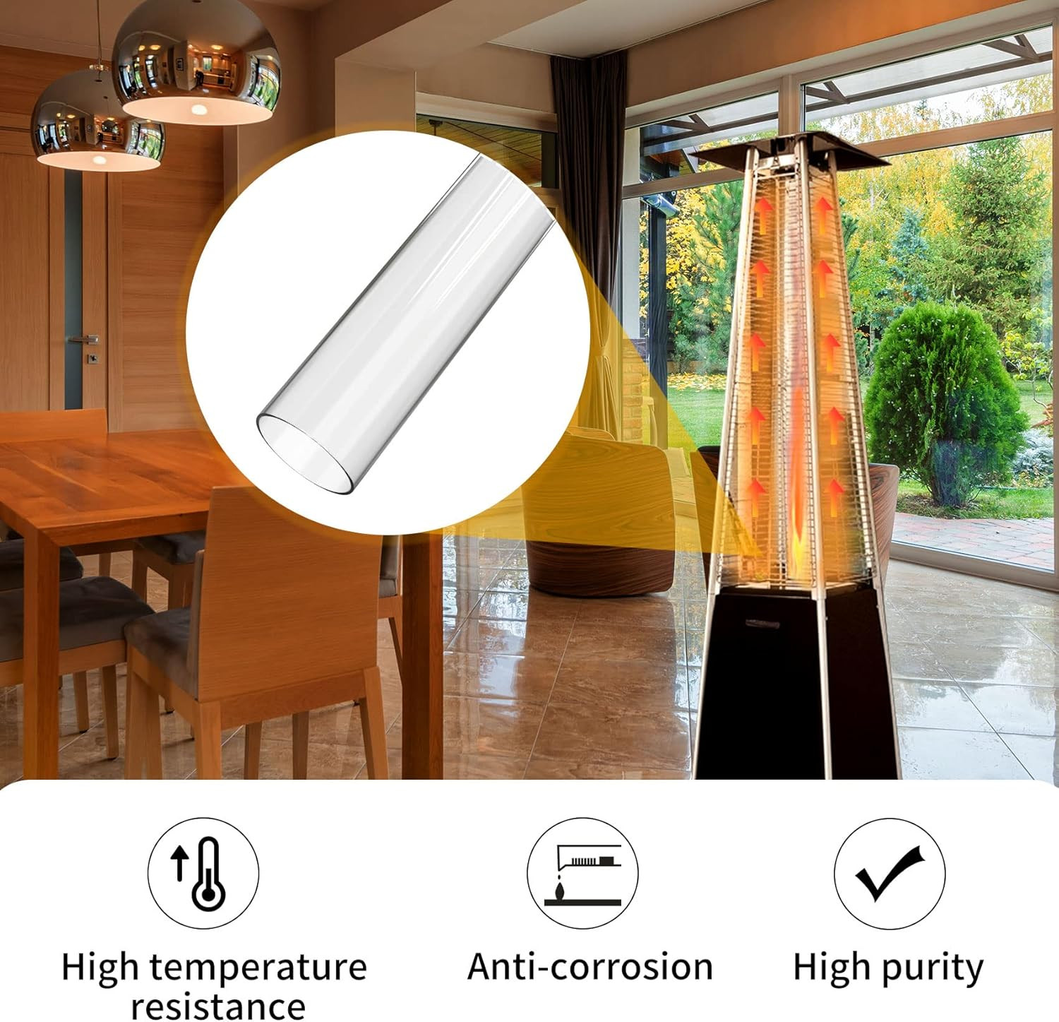 Pyramid Heater Filament Glass Tube Replacement