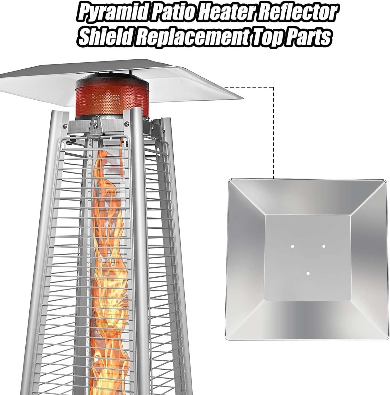 Pyramid Heater Reflector Shield Hood