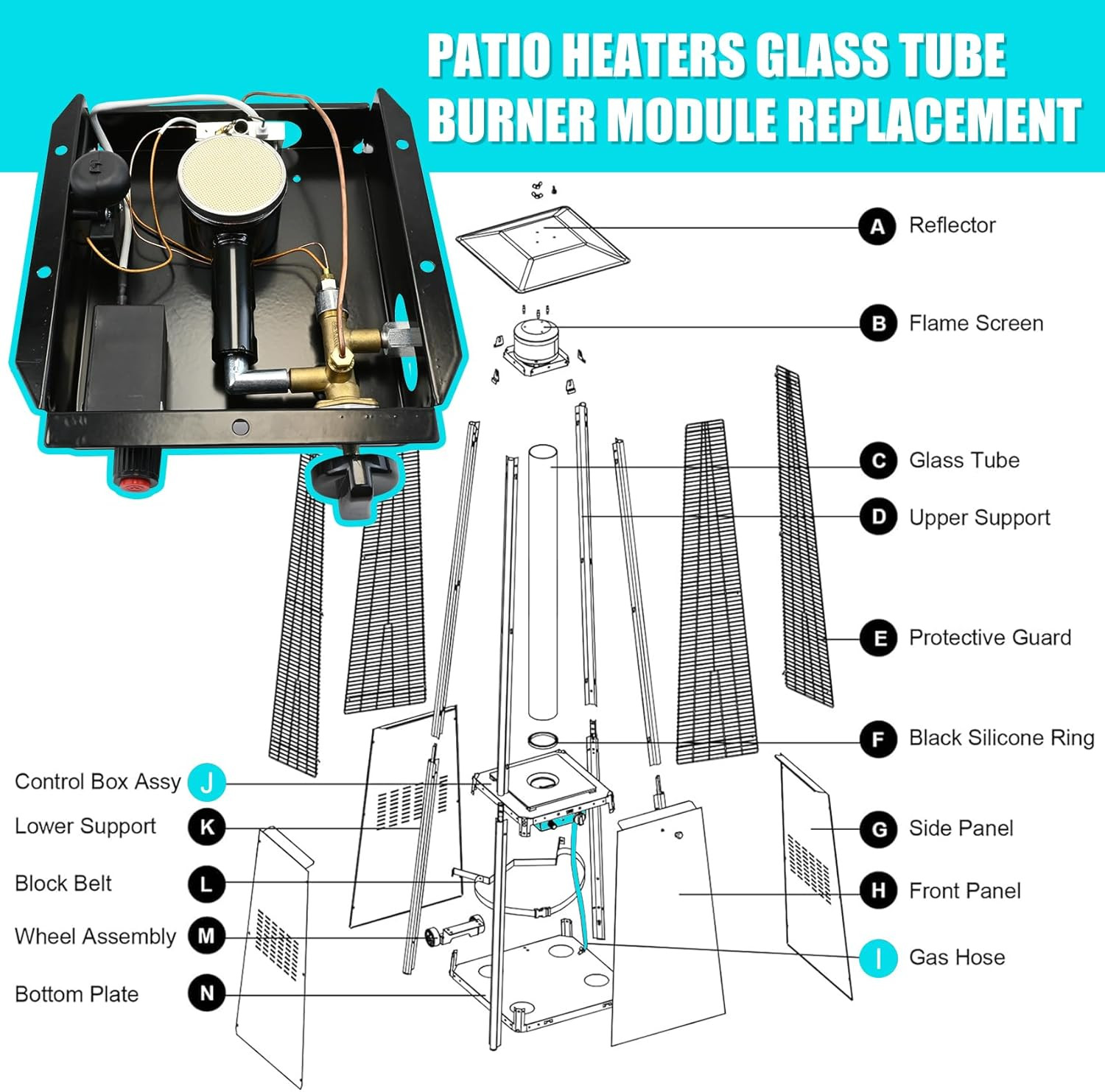 Pyramid Heater Burner