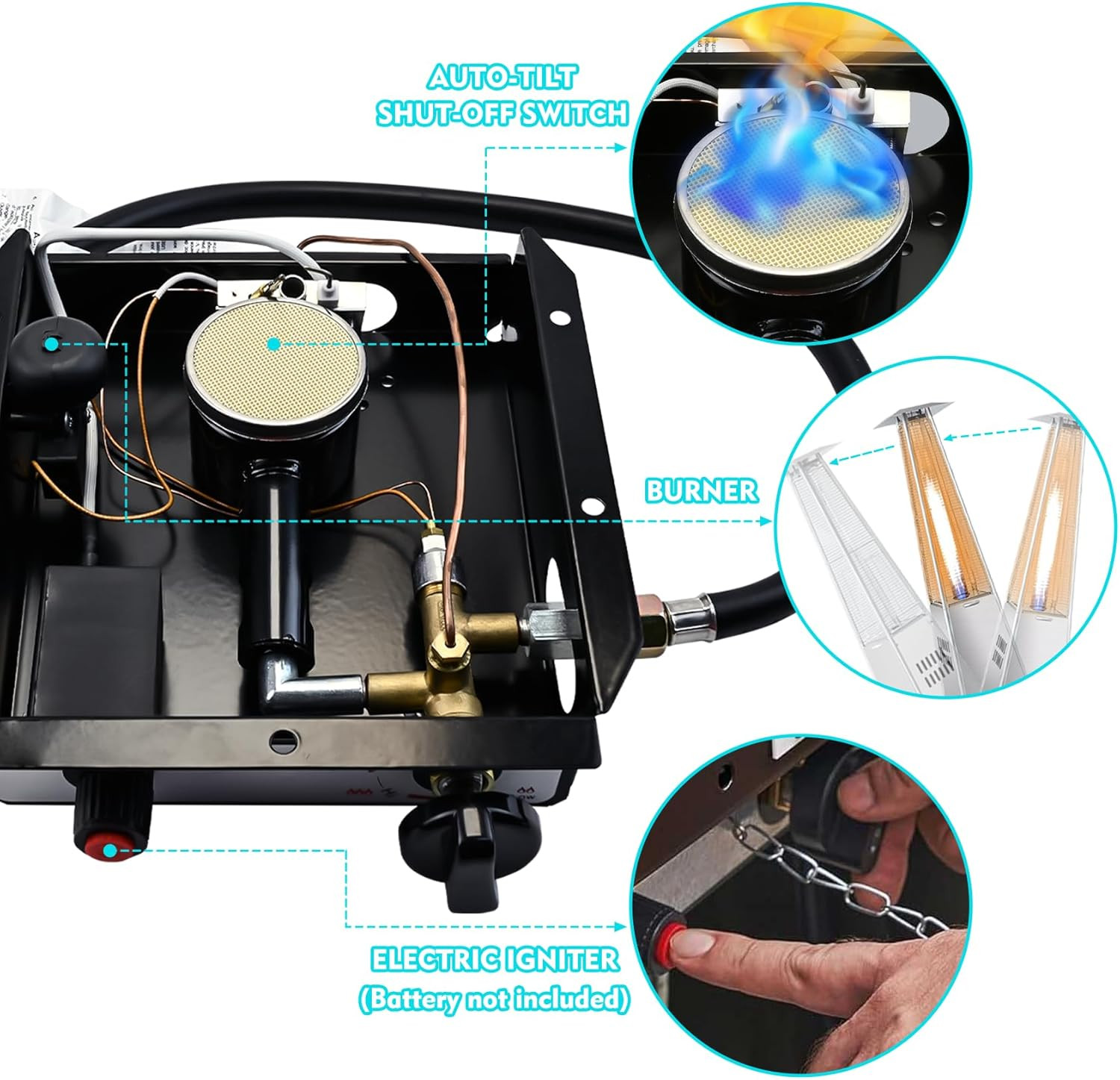 Pyramid Heater Burner