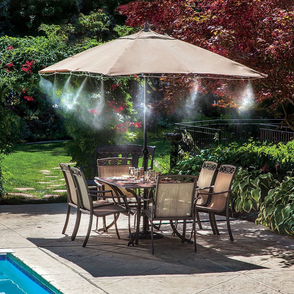 Misting cooling fogging system