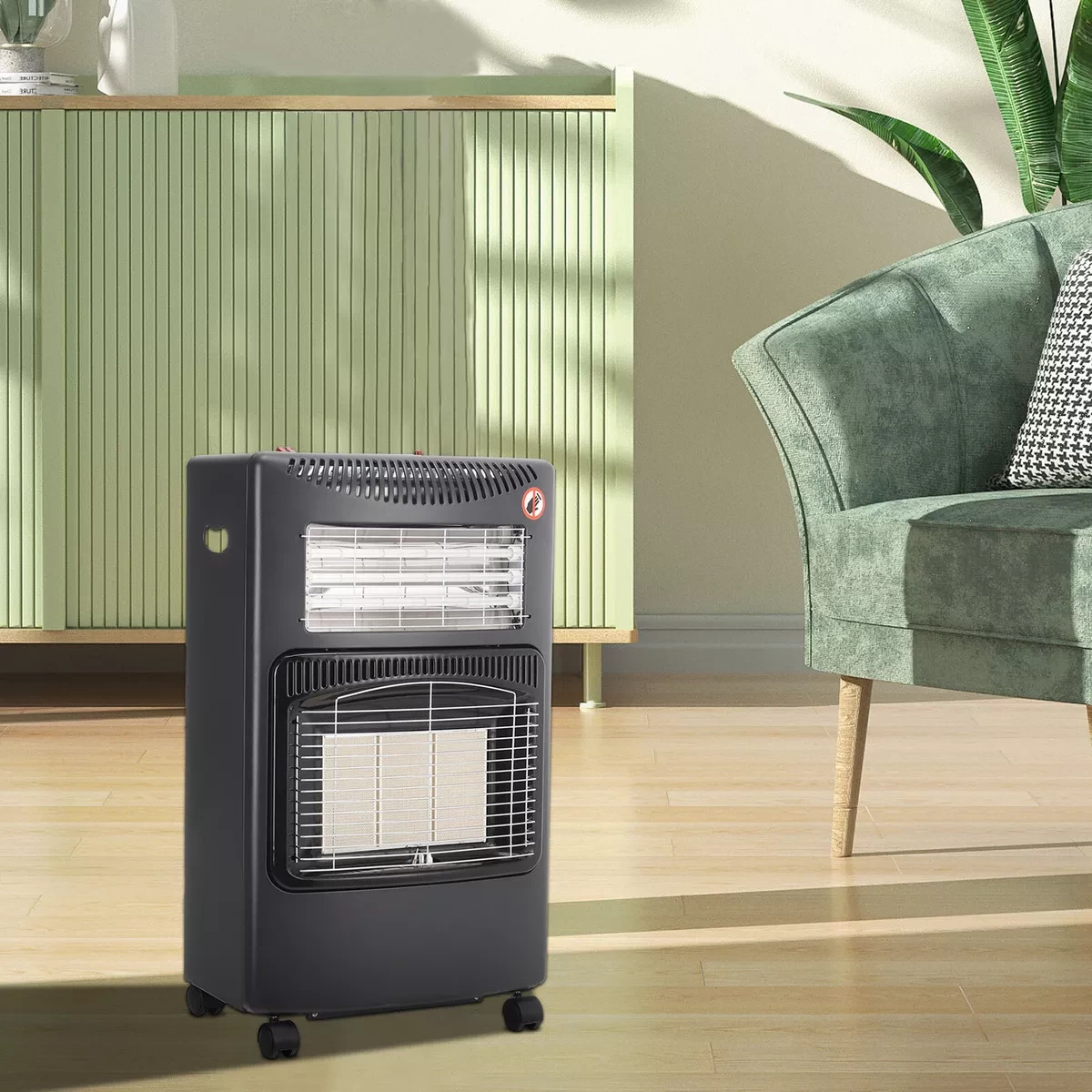 SMARTFLAME 2 in 1 Ceramic Cabinet Gas Room Heater