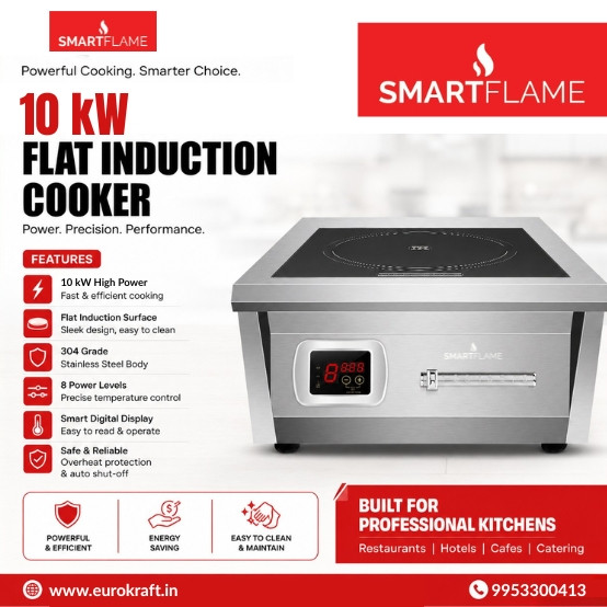 Smartflame 10 kW Flat Commercial Induction Cooker