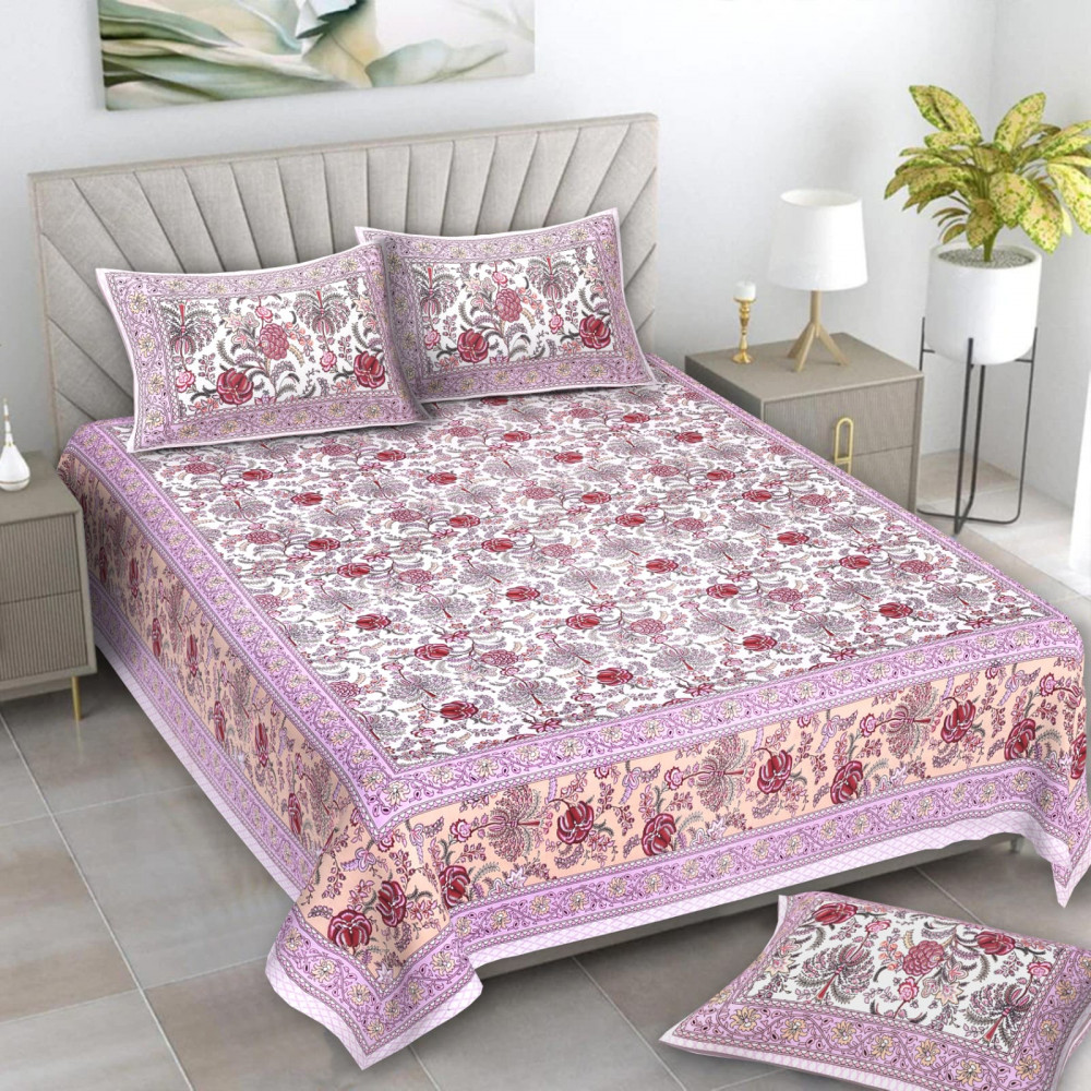 Image of Alexa Pure Cotton Double Bedsheet