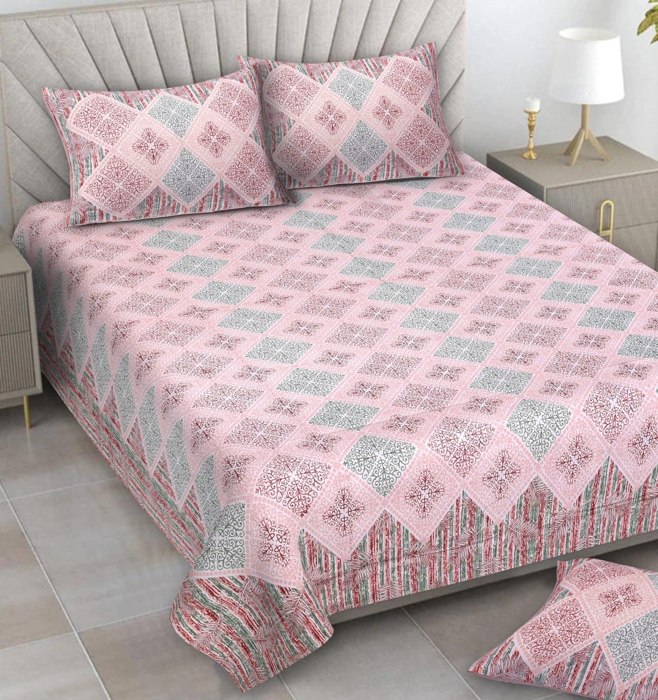 Alexa Pure Cotton Double Bedsheet
