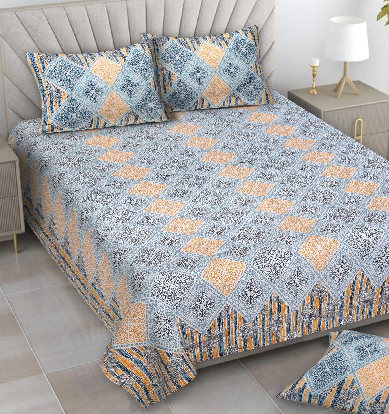 Alexa Pure Cotton Double Bedsheet