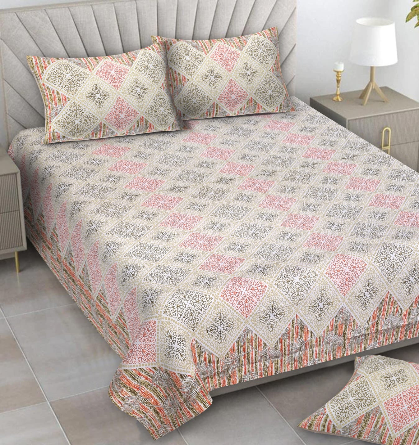 Alexa Pure Cotton Double Bedsheet
