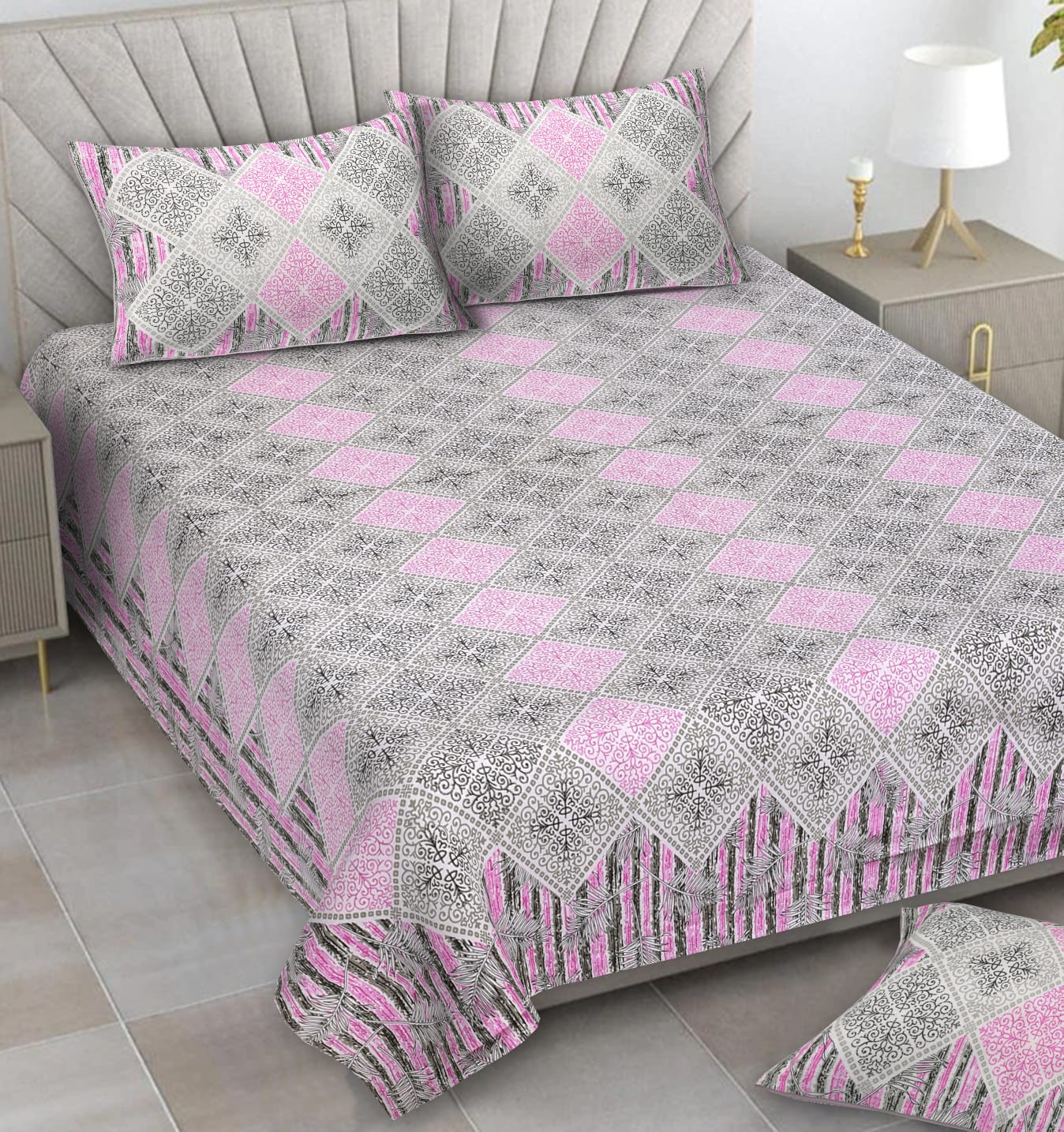 Alexa Pure Cotton Double Bedsheet