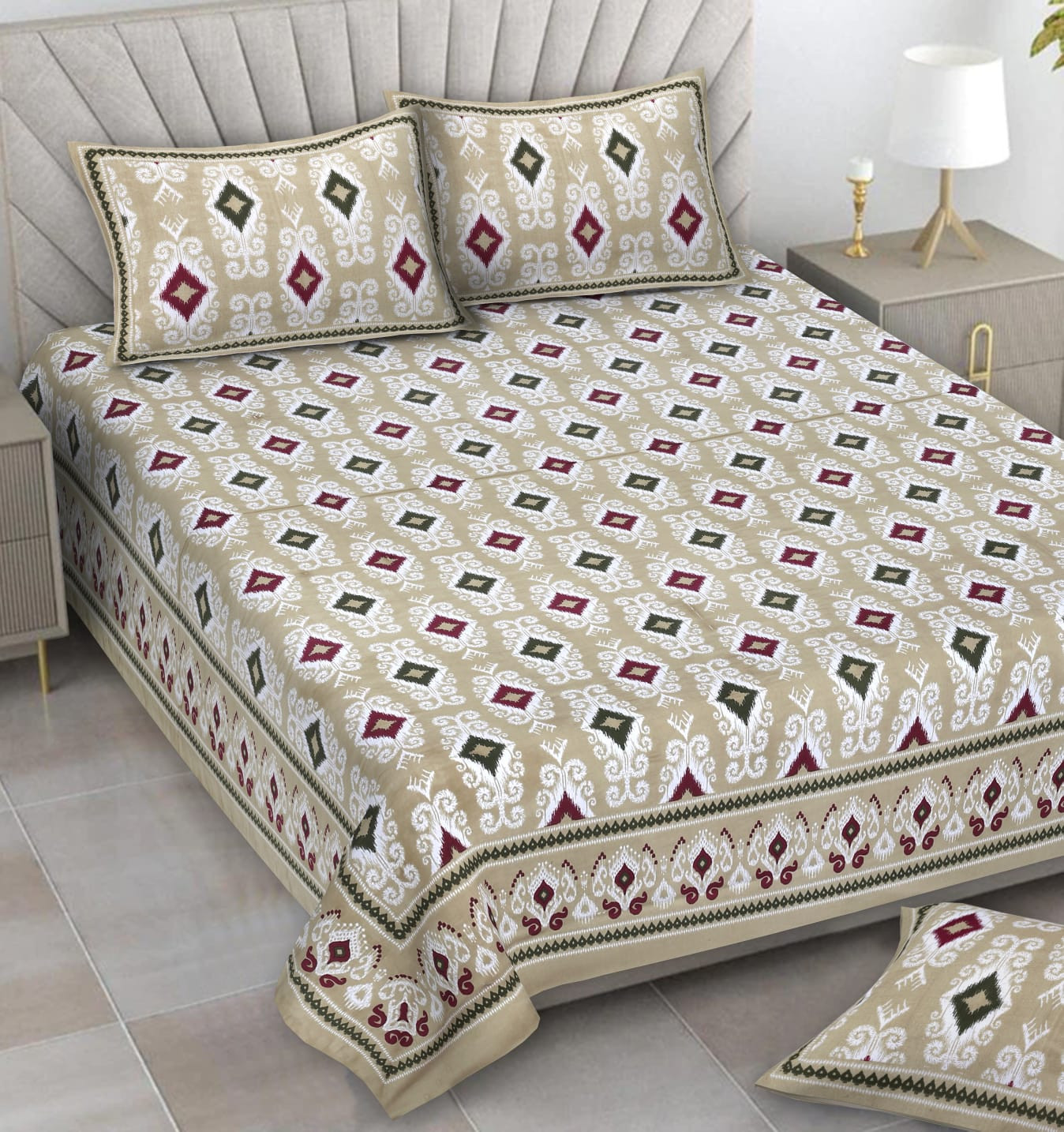 Alexa Pure Cotton Double Bedsheet