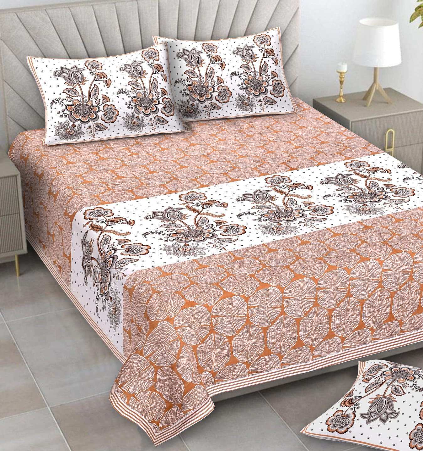 Alexa Pure Cotton Double Bedsheet