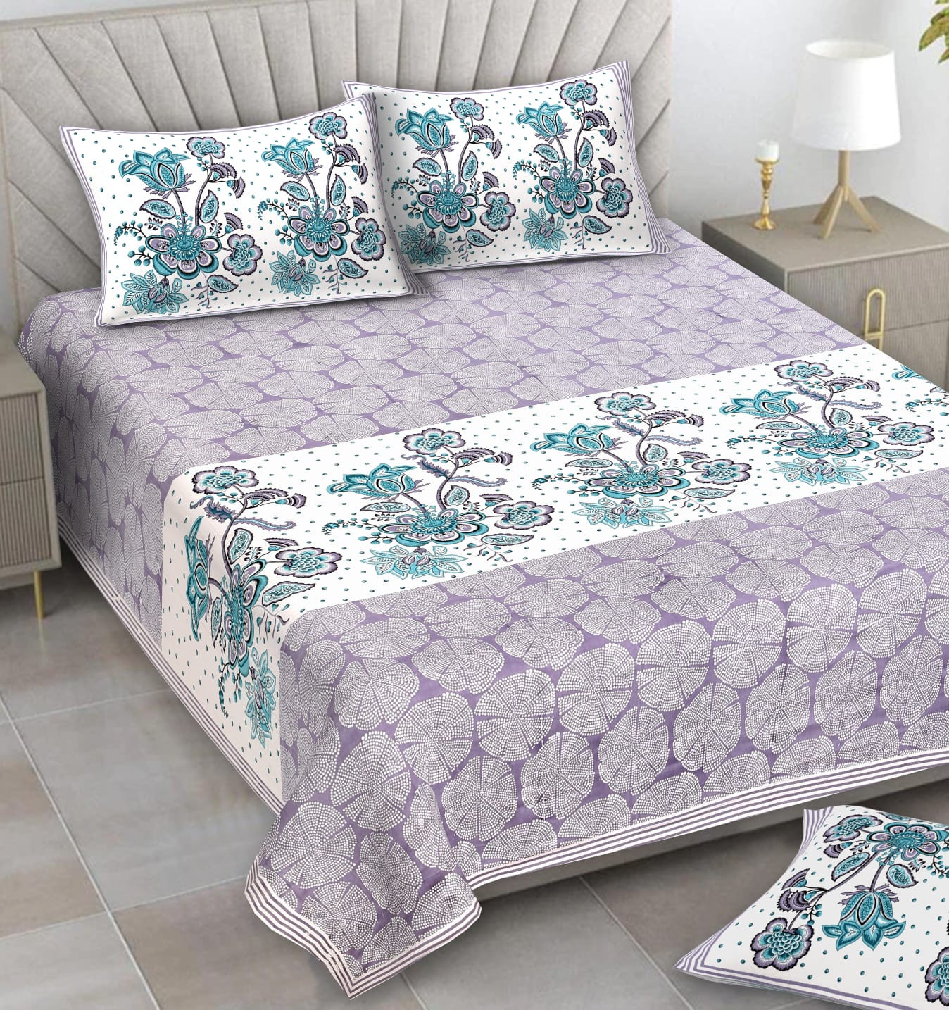 Alexa Pure Cotton Double Bedsheet