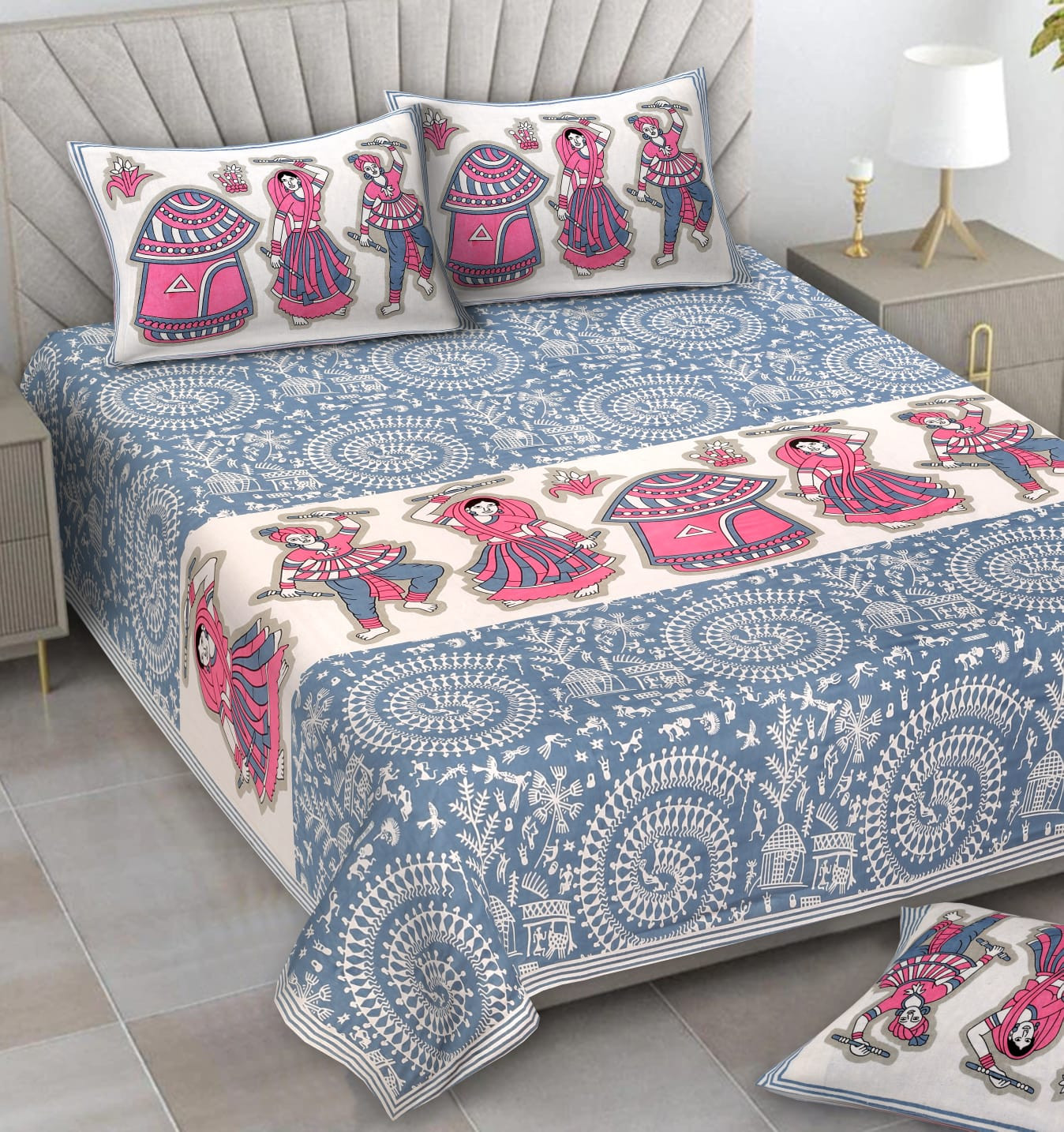 Alexa Pure Cotton Double Bedsheet