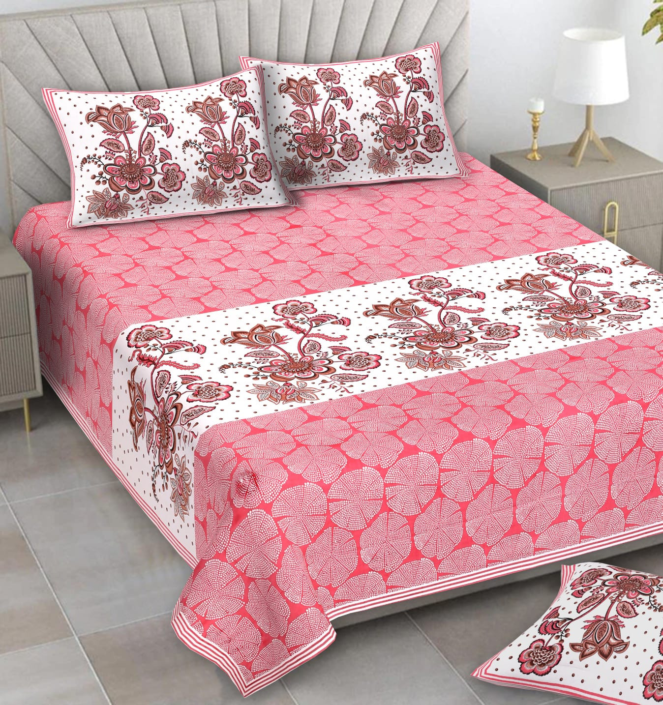 Alexa Pure Cotton Double Bedsheet